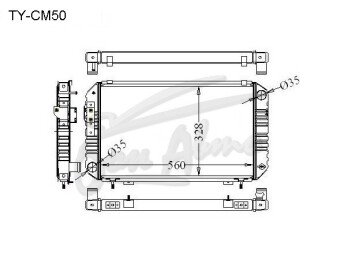 Радиатор TOYOTA TOWN ACE TRUCK 1985-2007 (CM50)(2WD) (1-2C) 
Бренд: TONGSHI AL32MT