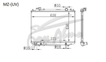 Радиатор FORD RANGER 1998-2001 ()(USA) (2.5D,2.5TD,2.9D) 
Бренд: TONGSHI AL32AT