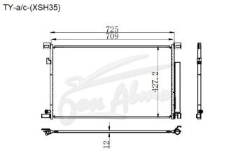 Радиатор кондиционера TOYOTA CROWN 2022- (XSH35) 
Бренд: TONGSHI AL12