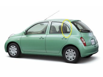 Стекло боковое NISSAN MARCH 2002-2010 K12 RQ/LH 
Бренд: BSG