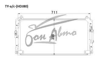 Радиатор кондиционера TOYOTA LAND CRUISER 1990-1997 (FJ80) 
Бренд: TONGSHI AL16