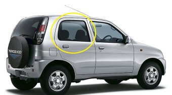 Стекло боковое DAIHATSU TERIOS KID 1998-2012 (J100) RD/RH 
Бренд: BSG