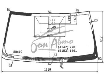 Стекло лобовое LEXUS GX 2009-2023 (URJ150-LHD) обогрев щеток, место под датчик дождя, атермальное, 
Бренд: BENSON
