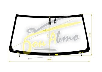 Стекло лобовое LEXUS LX 2007-2021 (J200-LHD-2015) обогрев щеток, место под датчик дождя, 
Бренд: BSG с зеленой полосой