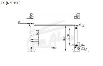 Радиатор TOYOTA AURIS 2006-2012 (NZE150) (1NZ,2ZR) 
Бренд: TONGSHI PL16AT