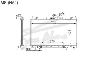 Радиатор MITSUBISHI GRANDIS 2003-2009 (NA4W) (4G69) 
Бренд: TONGSHI PL16AT
