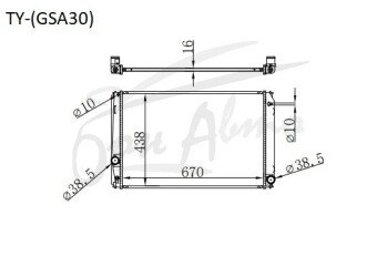 Радиатор TOYOTA VANGUARD 2007-2013 (GSA33) (2GR) 
Бренд: TONGSHI PL16MT