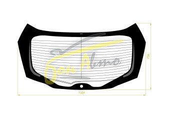 Стекло заднее с обогревом TOYOTA C-HR 2016- (ZYX10) 1 отверстие молдинг, антенна, 
Бренд: BENSON Тонированное