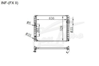 Радиатор NISSAN SKYLINE CROSSOVER 2009-2015 (J50) (VQ37) 
Бренд: TONGSHI PL26AT