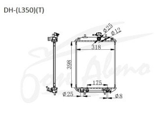 Радиатор DAIHATSU MOVE LATTE 2004-2008 (L550S) (EF-T) 
Бренд: TONGSHI PL16AT