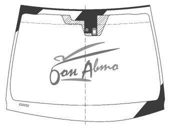 Стекло лобовое LEXUS HS 2009- (ANF10-LHD) место под датчик дождя 
Бренд: BSG с зеленой полосой