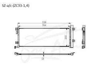 Радиатор кондиционера SUZUKI SWIFT 2016- (ZC33S) (K14C) 
Бренд: TONGSHI AL12