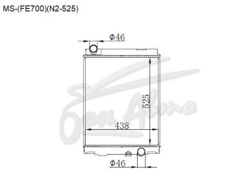 Радиатор MITSUBISHI CANTER 2002- (FE700,FE800)(N2-525) (4M,4D) 
Бренд: TONGSHI AL42MT