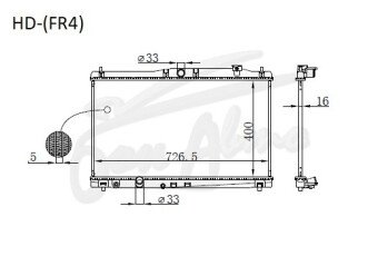 Радиатор HONDA JADE 2015- (FR4) (L15, LEB), 
Бренд: TONGSHI PL16MT
