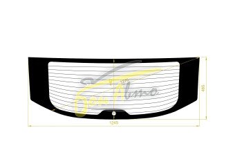 Стекло заднее с обогревом SUBARU IMPREZA 2011-2016 (GP-5d wag) 1 отверстие 
Бренд: BENSON Тонированное