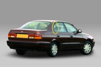 Стекло боковое TOYOTA CARINA E 1992-1998 (#T19#) sed RQ/RH 
Бренд: BSG