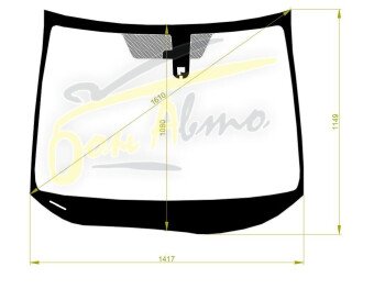 Стекло лобовое HONDA CIVIC 2011-2016 (FB2-RHD-4d sed) место под датчик дождя 
Бренд: BENSON с синей полосой