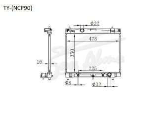 Радиатор TOYOTA YARIS 2011- (NSP130) (1KR) 
Бренд: TONGSHI PL16AT