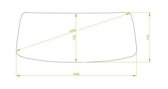 Стекло лобовое Hino 300 2000- () 1839*770*1845 
Бренд: BENSON с серой полосой
