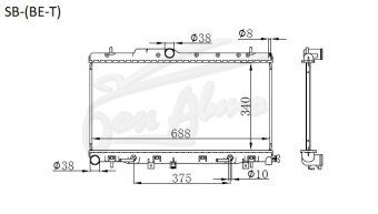 Радиатор SUBARU IMPREZA 2000-2007 (GG,GD) (EJ20-T) 
Бренд: TONGSHI AL32AT