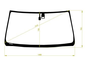 Стекло лобовое LEXUS GX 2002-2009 (GRJ120-LHD) место под датчик дождя 
Бренд: BENSON с зеленой полосой