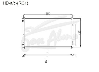 Радиатор кондиционера HONDA ODYSSEY 2013- (RC1) 
Бренд: TONGSHI AL16
