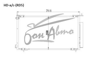 Радиатор кондиционера HONDA ELEMENT 2003-2010 (YH2) 
Бренд: TONGSHI AL16
