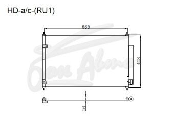 Радиатор кондиционера HONDA VEZEL 2013- (RU1-4) 
Бренд: TONGSHI AL16
