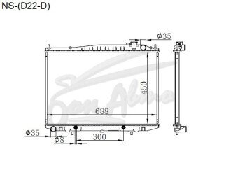 Радиатор NISSAN DATSUN 1997-2005 (D22) (QD32,TD25-27) 
Бренд: TONGSHI AL36AT