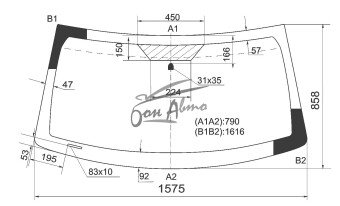 Стекло лобовое JEEP GRAND CHEROKEE 2004-2010 (WK) 
Бренд: BSG с зеленой полосой