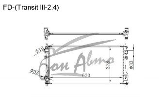 Радиатор FORD TRANSIT 2000- () (dies 2.4) 
Бренд: TONGSHI PL26MT