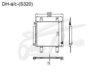 Радиатор кондиционера DAIHATSU ATRAI 2005-2021 (S320) 
Бренд: TONGSHI AL16