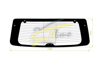 Стекло заднее с обогревом KIA SORENTO 2002-2009 (BL) 6 отверстий 
Бренд: BSG