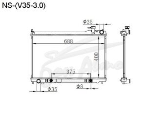 Радиатор NISSAN SKYLINE 2001-2007 (V35) (VQ25-30) 
Бренд: TONGSHI PL16AT