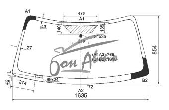 Стекло лобовое FORD EXPLORER 2002-2010 (U152) 
Бренд: BSG с зеленой полосой