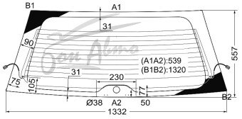 Стекло заднее с обогревом TOYOTA LAND CRUISER PRADO 2002-2009 (GRJ120) 1 отверстие 
Бренд: BENSON Тонированное