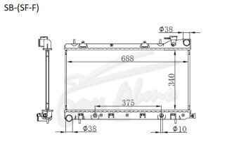 Радиатор SUBARU FORESTER 1996-2002 (SF5-9)(2000-) (EJ20-25) 
Бренд: TONGSHI AL26AT