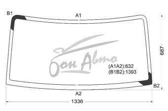 Стекло лобовое SUZUKI EVERY 2005-2015 (DA64V-1336*687*) 
Бренд: BENSON с зеленой полосой
