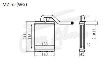 Радиатор отопителя MAZDA TITAN 1989-2000 (WG) 
Бренд: TONGSHI AL32