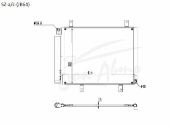 Радиатор кондиционера SUZUKI JIMNY 2018- (JB64) (R06A) 
Бренд: TONGSHI AL12