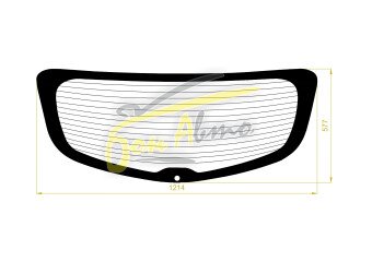 Стекло заднее с обогревом MAZDA 3 2008-2013 (BL-5d h/b) 1 отверстие 
Бренд: FYG