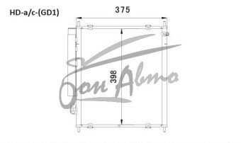 Радиатор кондиционера HONDA FIT 2001-2008 (GD1-2) 
Бренд: TONGSHI AL16