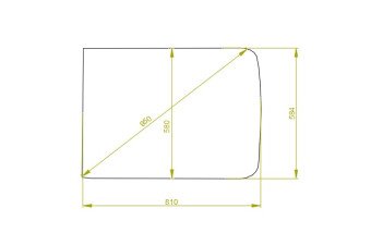Стекло лобовое KENWORTH C500 2006- (R-810*584*) 
Бренд: BENSON