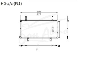 Радиатор кондиционера HONDA CIVIC 2021- (FL1,FL4) 
Бренд: TONGSHI AL12