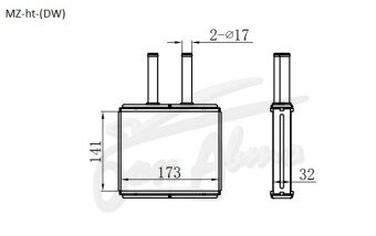 Радиатор отопителя MAZDA DEMIO 1996-2002 (DW) 
Бренд: TONGSHI AL32