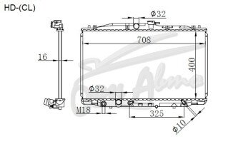 Радиатор HONDA ACCORD 2002-2008 (CL9) (K24A) 
Бренд: TONGSHI PL16AT