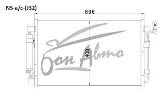 Радиатор кондиционера NISSAN TEANA 2008-2014 (J32) 
Бренд: TONGSHI AL16