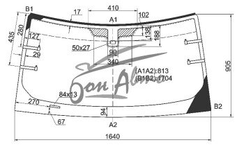 Стекло лобовое LAND ROVER DISCOVERY 2004-2009 (L319) место под датчик дождя с креплением, полный обогрев, молдинг, молдинг, фурнитура, 
Бренд: BENSON