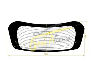 Стекло заднее с обогревом LEXUS RX 2008-2015 (AGL10) 
Бренд: BENSON Тонированное