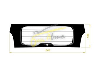 Стекло заднее с обогревом SUZUKI SOLIO 2020- (MA27S) 1 отверстие молдинг, 
Бренд: BENSON Тонированное